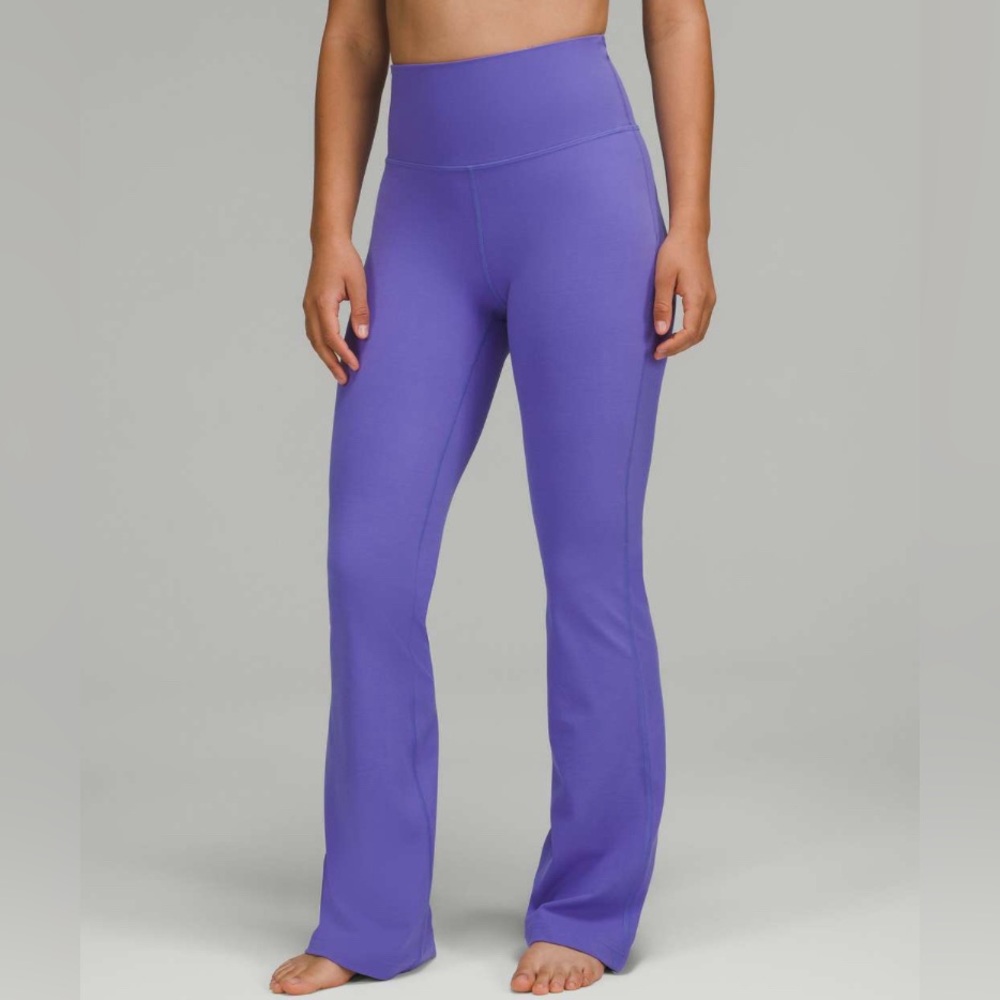 Lululemon Groove Super-High-Rise Flared Pant Nulu Charged Indigo size 10